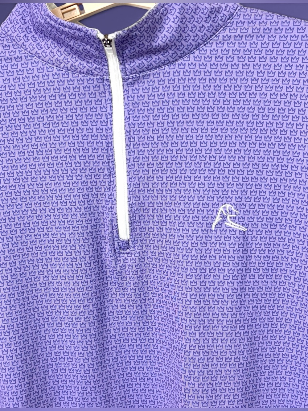 Rhoback Men's L Performance Half Zip Pullover Shirt Queen City Charlotte Crowns